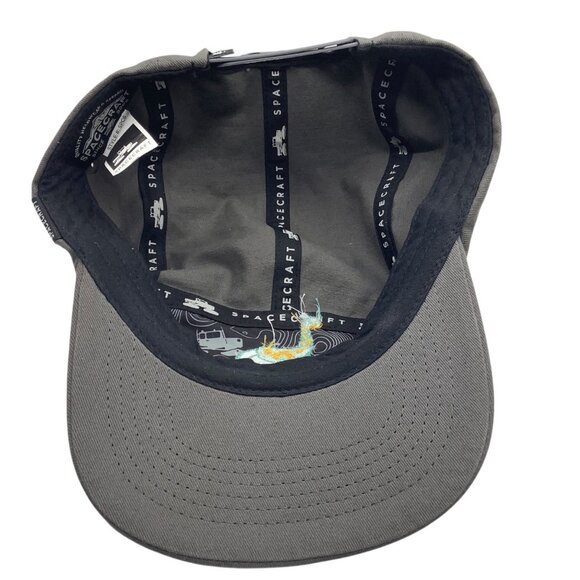 Spacecraft Charcoal Gray 5 Panel Snapback Camper Cap Embroidered Peacock Design - Picture 6 of 7